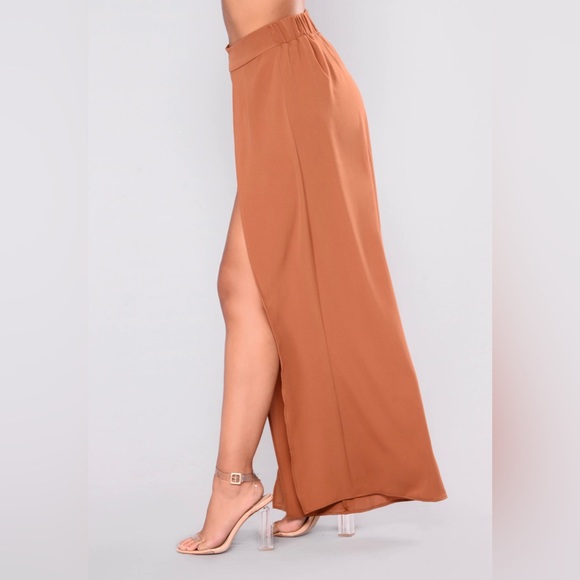 Fashion Nova Wide Leg Slit Pants - Picture 3 of 5